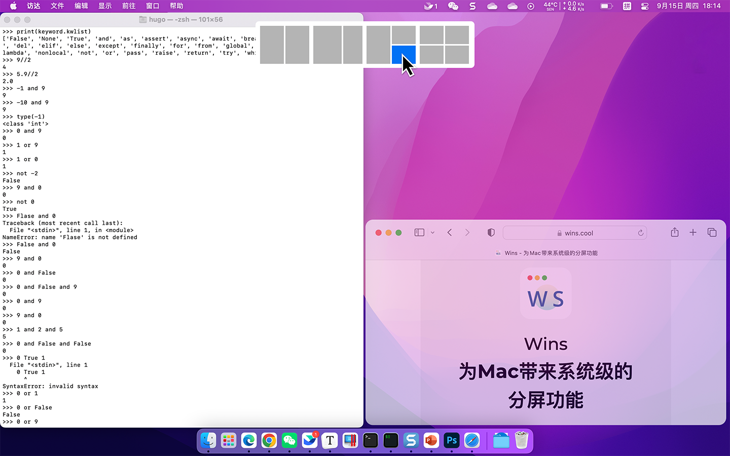 Wins - Mac 多窗口管理工具